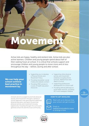 Health Promoting Schools Movement A4 Flyer