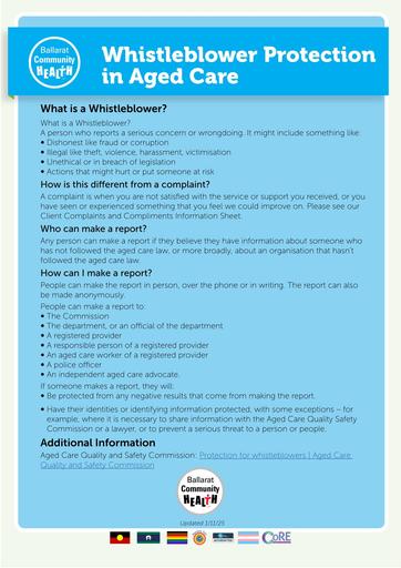 Whistleblower Protection in Aged Care