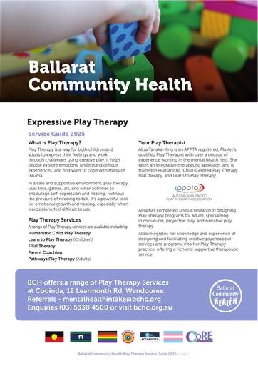 Play Therapy Service Guide 2025