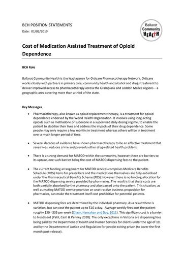 MATOD Dispensing Fees February 2019