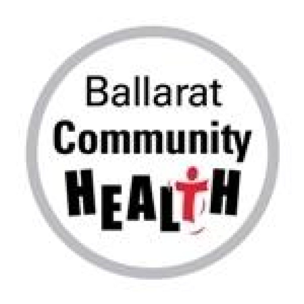 Ballarat Community Health logo in grey circle