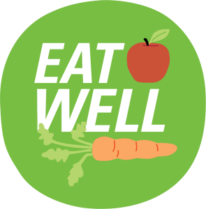 Smiles 4 Miles Ballarat _ Eat Well logo _ Cartoon images of apples and carrots